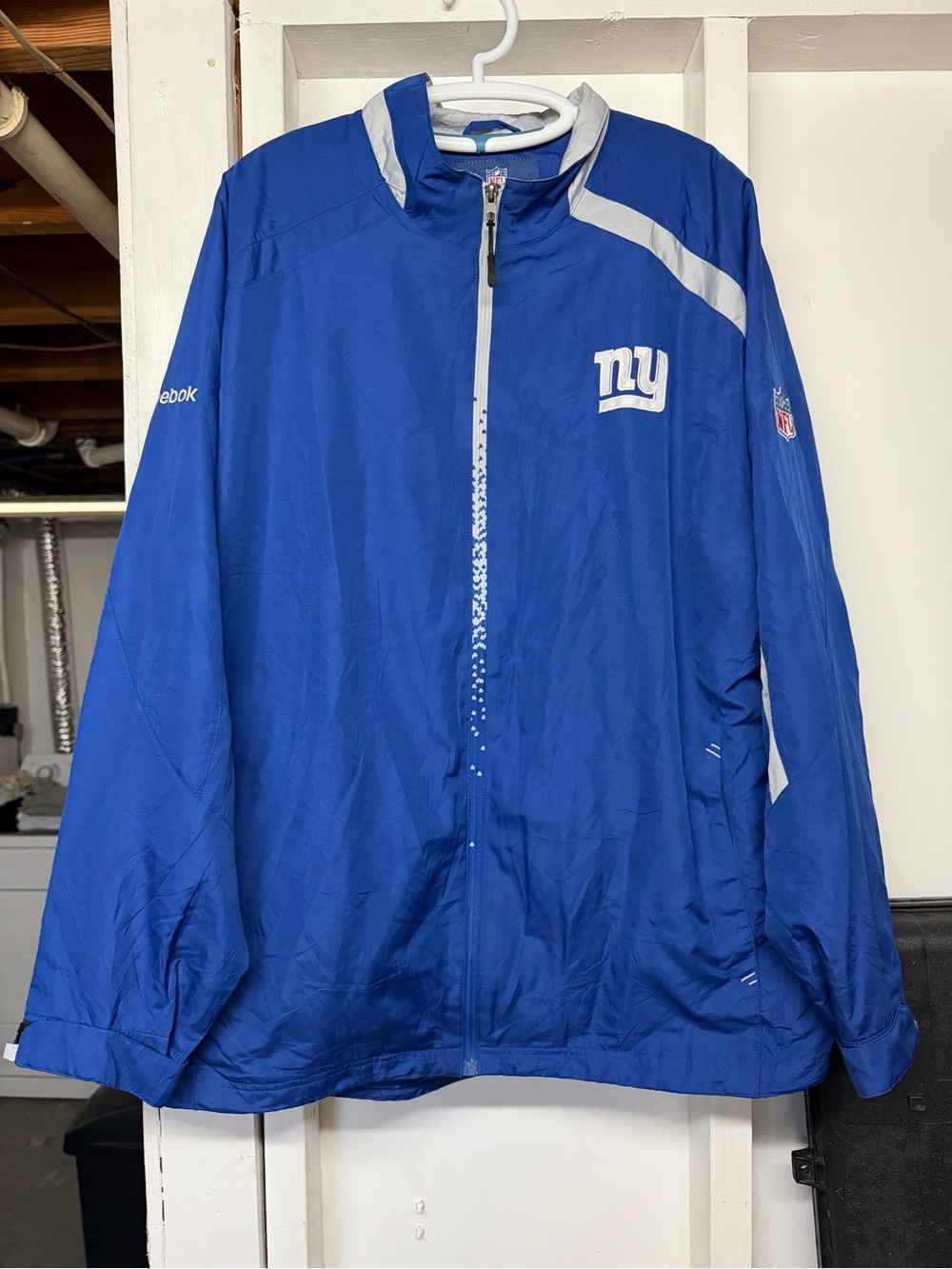 Reebok NFL New York Giants Blue Windbreaker Jacket XL